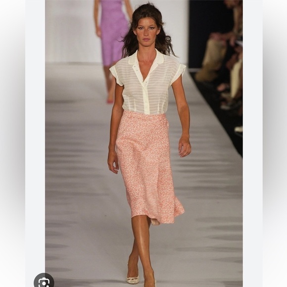 Marc Jacob’s collection runway y2k tweed Barbie peach skirt - Picture 3 of 12